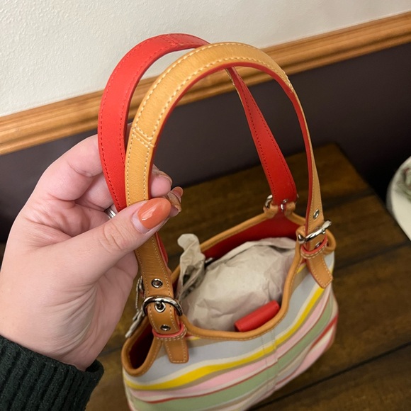 ✨ NWOT - Rare Vintage Coach Y2K Striped Hobo Bag | With Box & Dust Bag ✨ - Picture 12 of 14